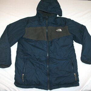The North Face Reversible Winter Coat Boys L 14-16 Blue Gray